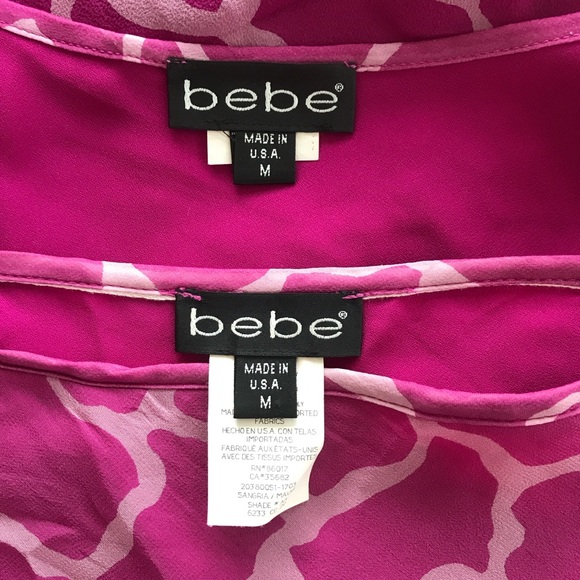 Bebe pink bias-cut 2-pc silk top and skirt. - Picture 2 of 2